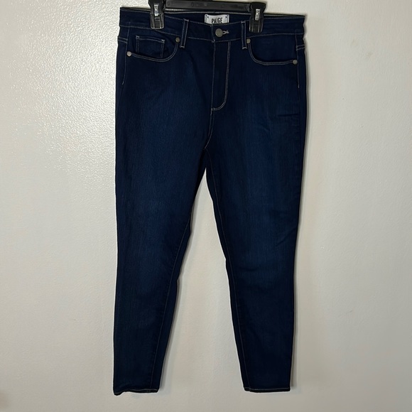 Dark denim women’s paige jeans, 31 hoxton ankle style stretch, designer denim - Picture 1 of 4